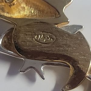 P1 2 Tone Dolphins Swimming Pin by Napier